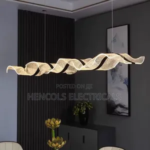 Modern Sculptural Wave LED Pendant Chandelier