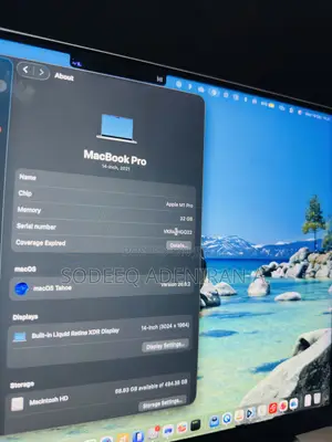 Laptop Apple 32GB Apple M1 Pro SSD 512GB