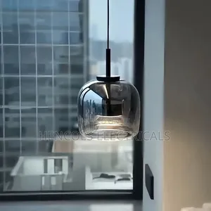 Modern Smoked Glass LED Pendant Light