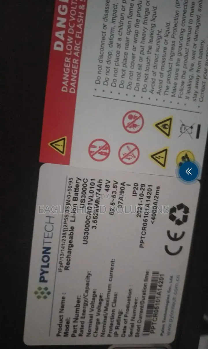 Pylontech US3000 Lithium Battery