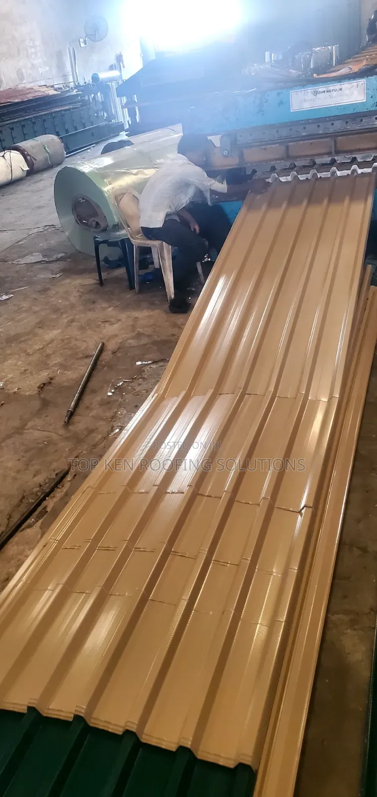 0.70mm Oven Baked Longspan Sheet Beige