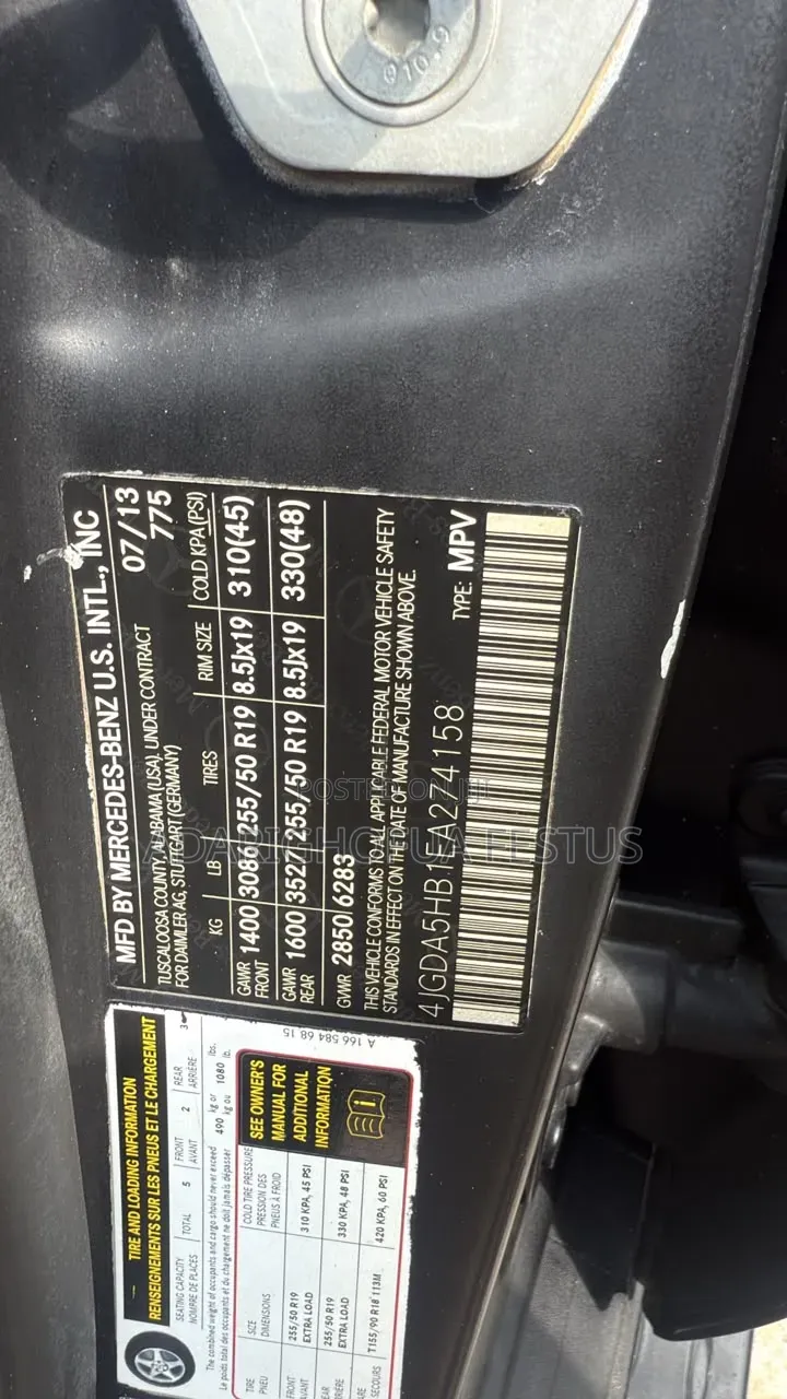 Mercedes-Benz M Class 2014 Black