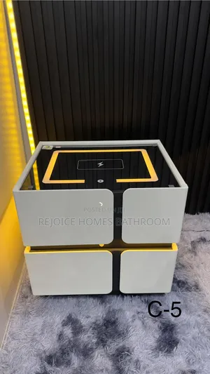 Smart Bedside Table / Nightstand With Wireless Charging & Light
