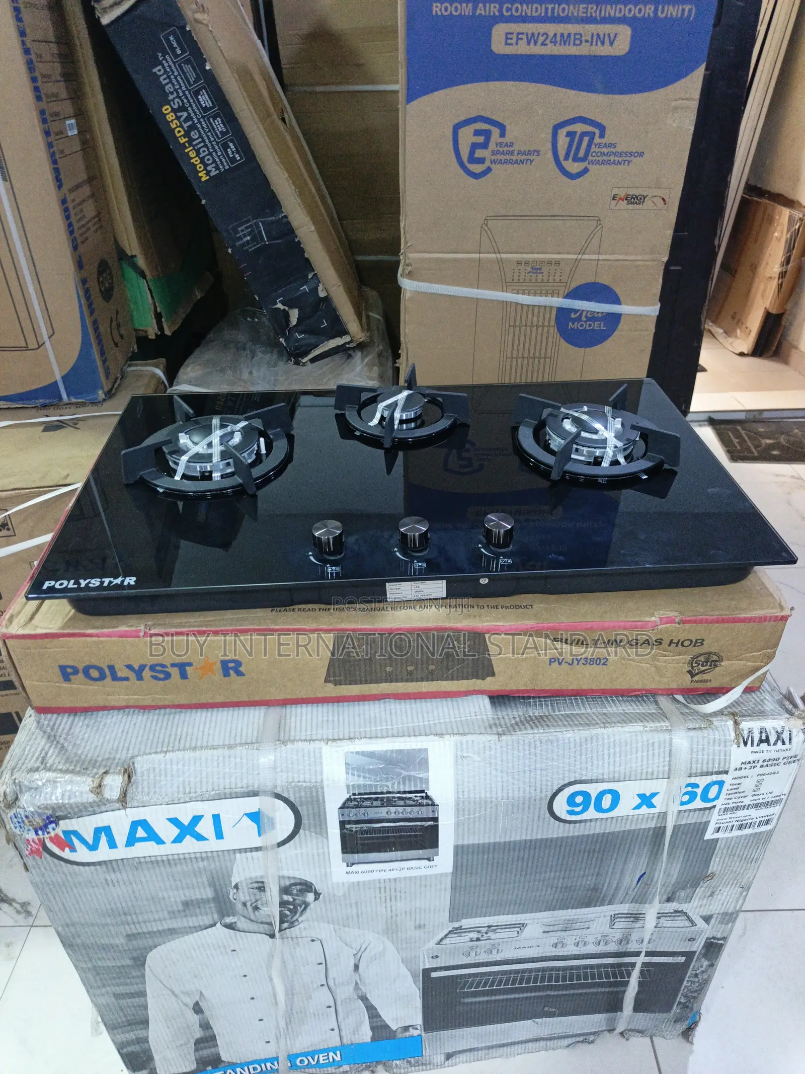 Polystar PV-GT60G3H Three-Burner Hob for Kitchen Convenience