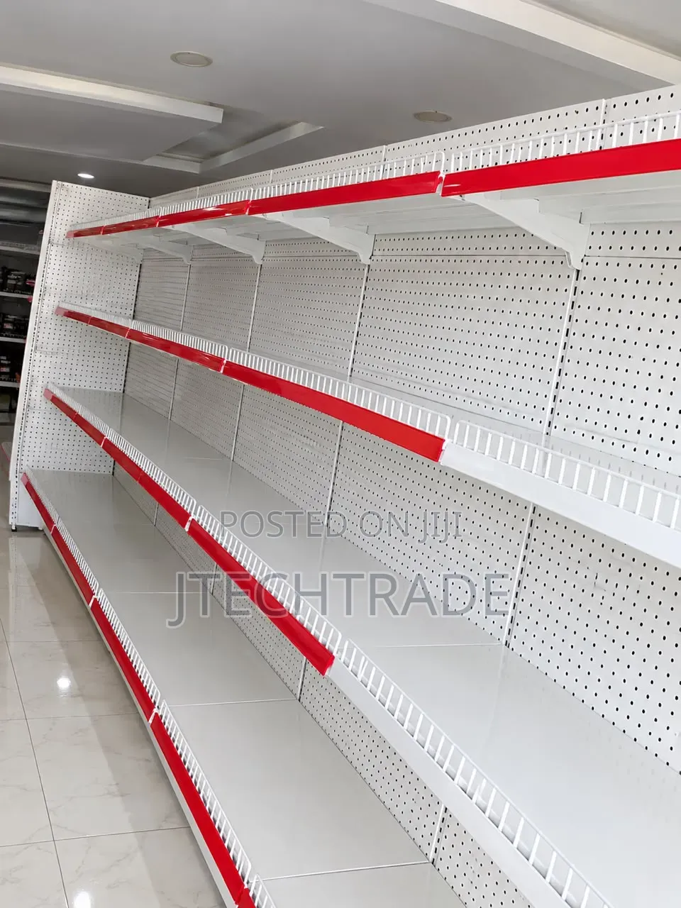 Double-Sided Supermarket Display Shelf