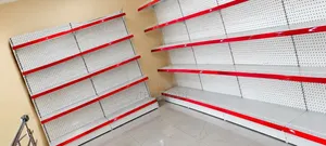 Double-Sided Supermarket Display Shelf