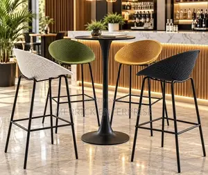 Modern Mesh Scoop Bar Stools