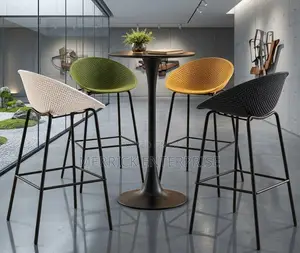 Modern Mesh Scoop Bar Stools