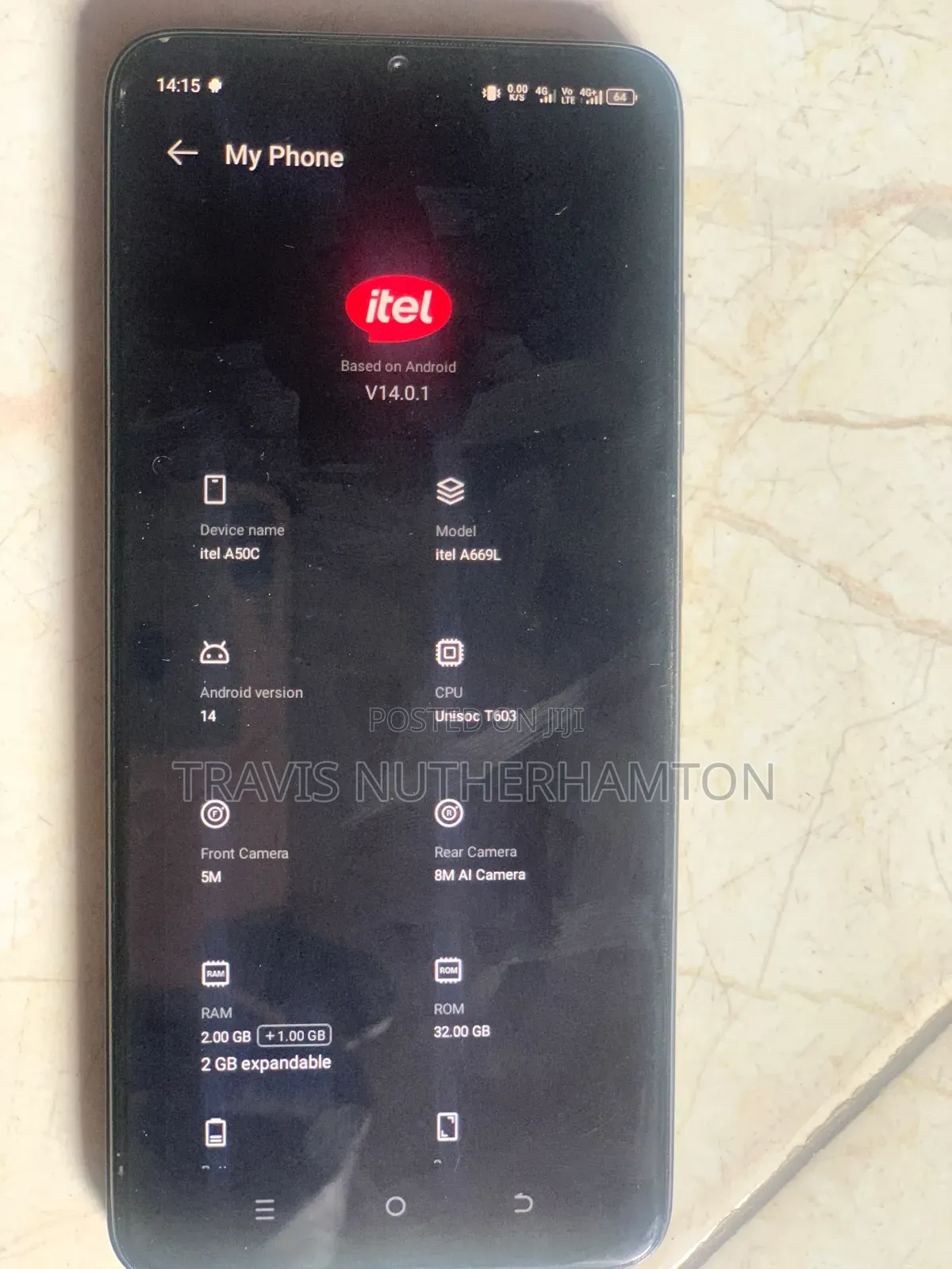 Itel A50C 32 GB Black