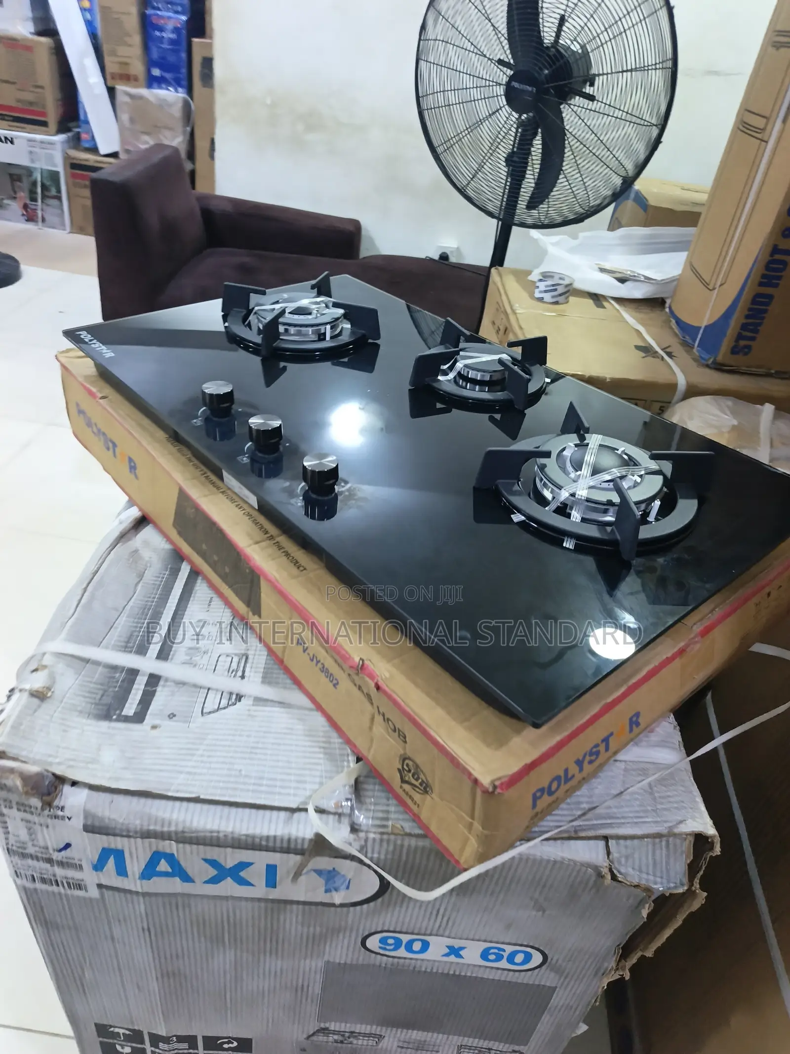 Polystar Three-Burner Gas Cooking Unit for Home Use