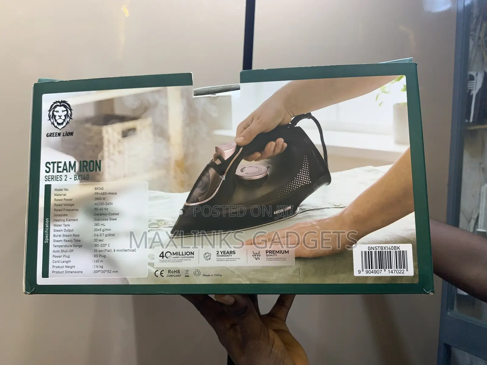 Original Green Lion Steam Iron