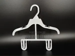 Baby and Kids Plastic Clothes Hangers With Trouser Holder (10 Pieces)