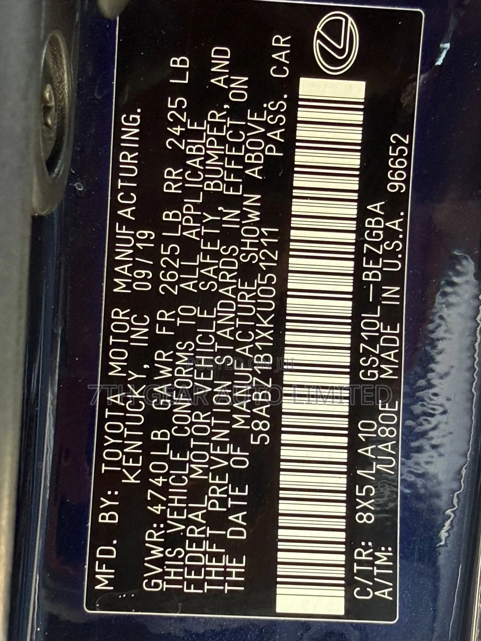 Lexus ES 350 Base 2020 Blue