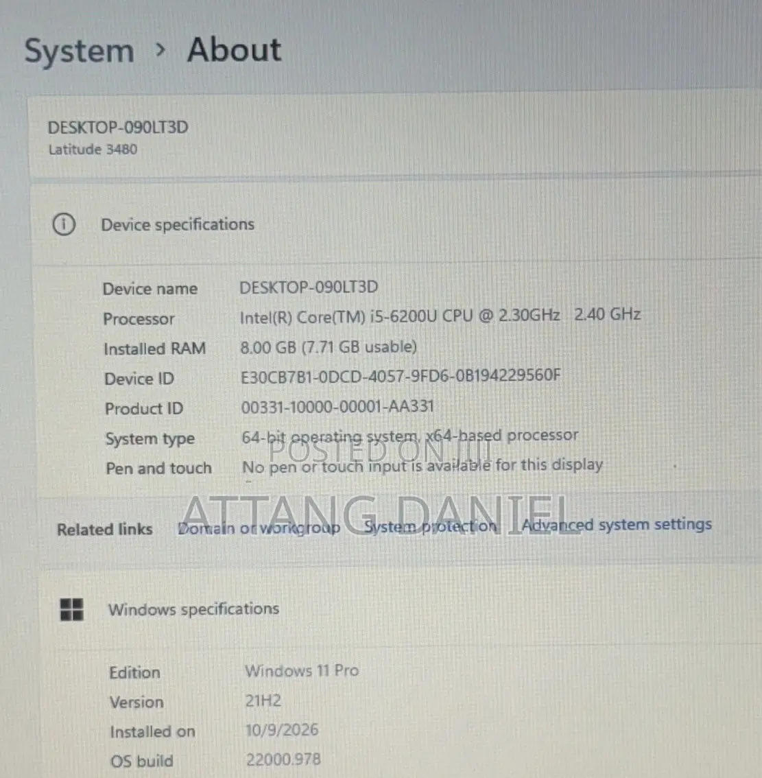 Laptop Dell Latitude 3480 8GB Intel Core i5 SSD 256GB