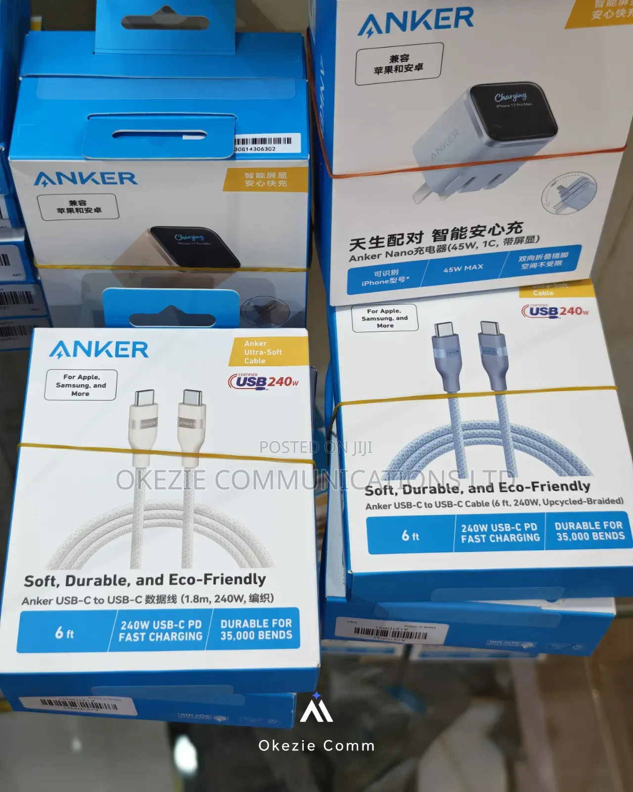 Anker 45w Charger With Display + 6-Feet USB-C Cable (A121d)