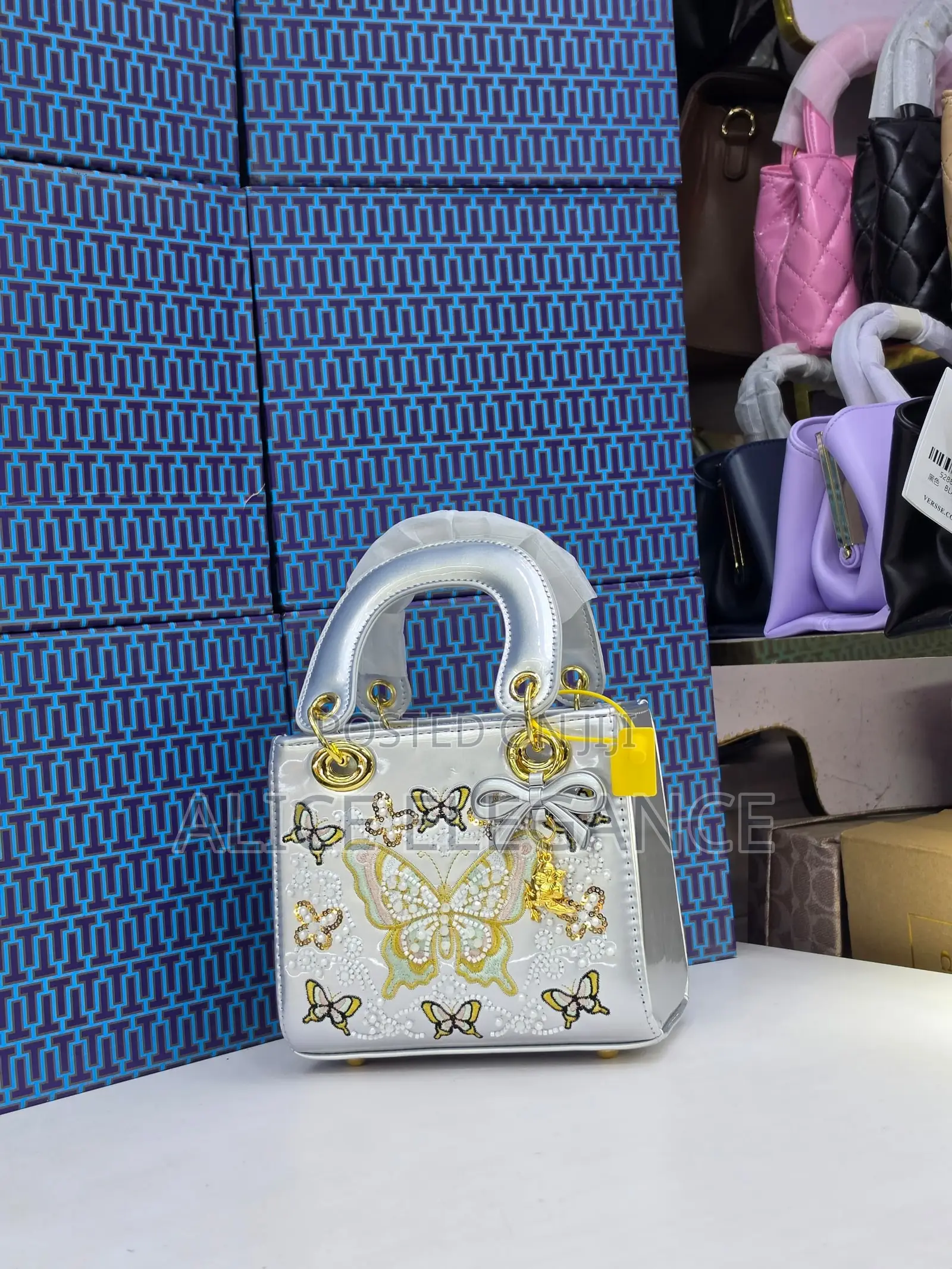 Butterfly Embellished Mini Handbag