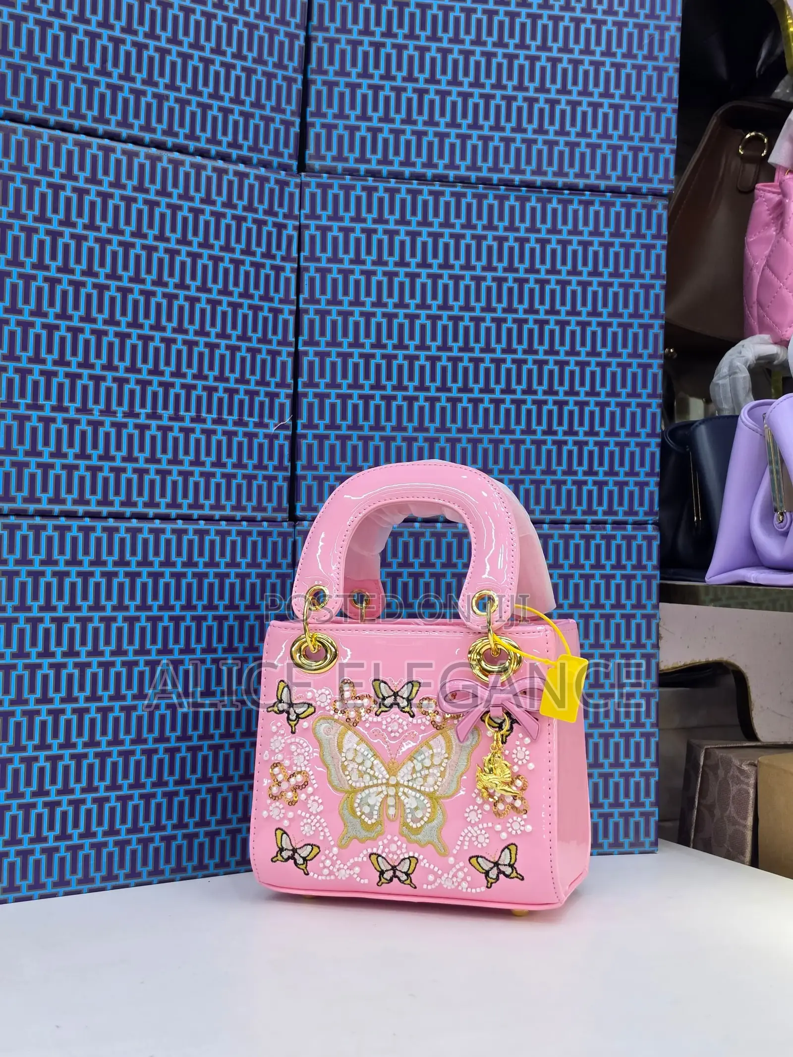 Butterfly Embellished Mini Handbag