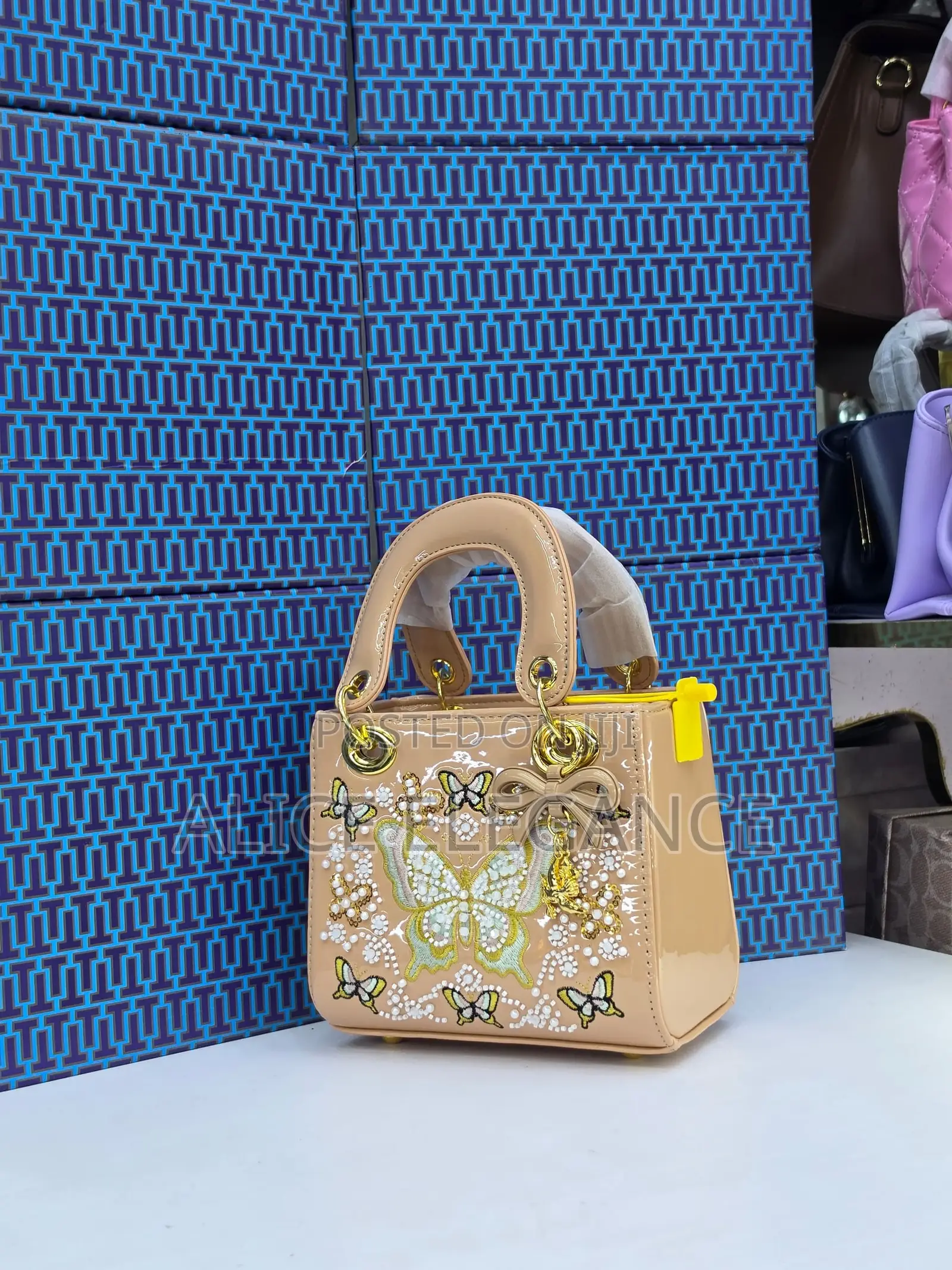 Butterfly Embellished Mini Handbag
