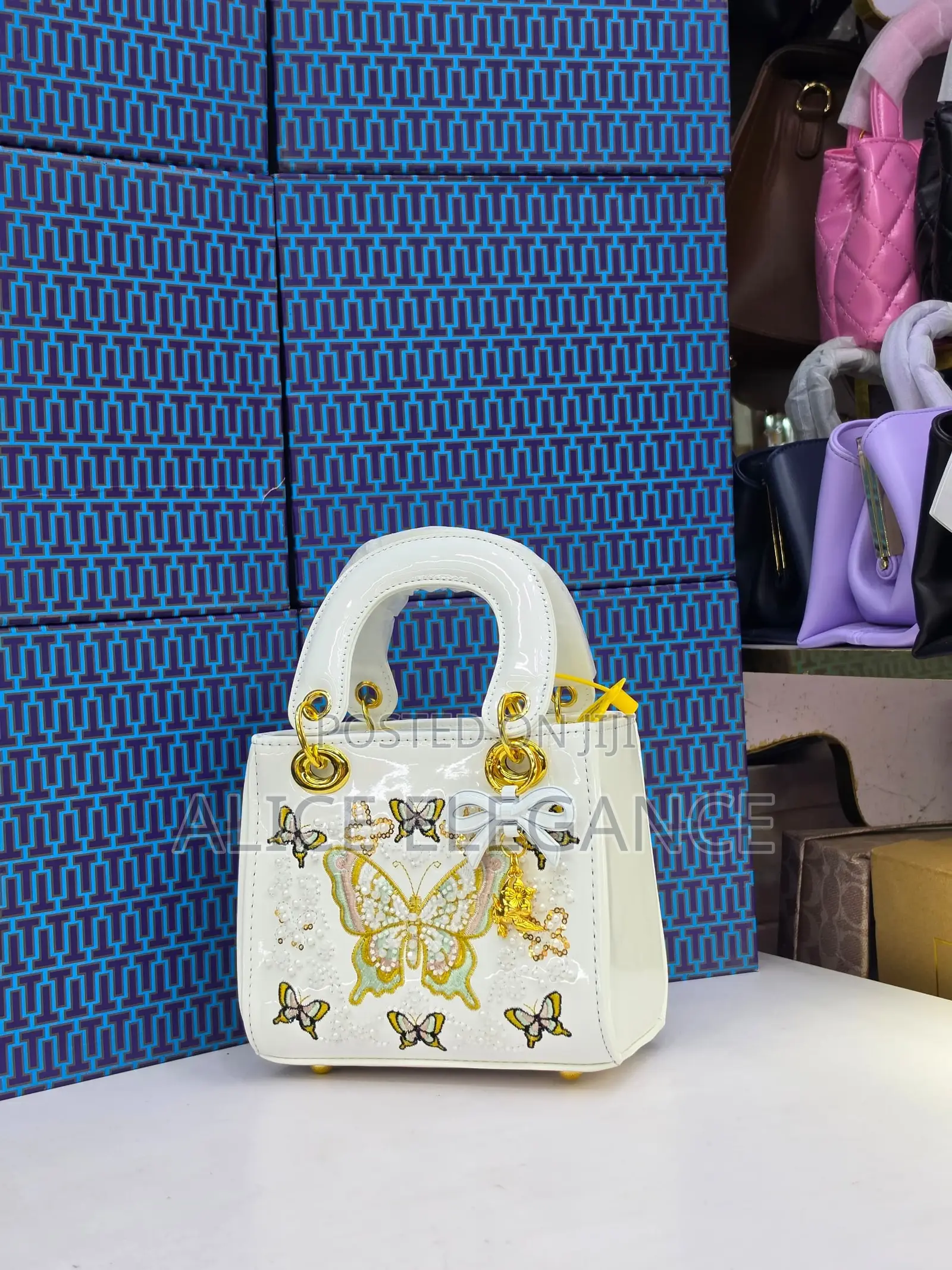 Butterfly Embellished Mini Handbag