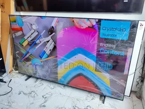 75" Samsung Crystal Uhd 4k HDR Bezel-Less Screen Sleek Smart TV 2025