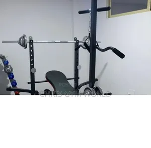 Multi-Function Weight Bench Set With an Integrated Squat Rack