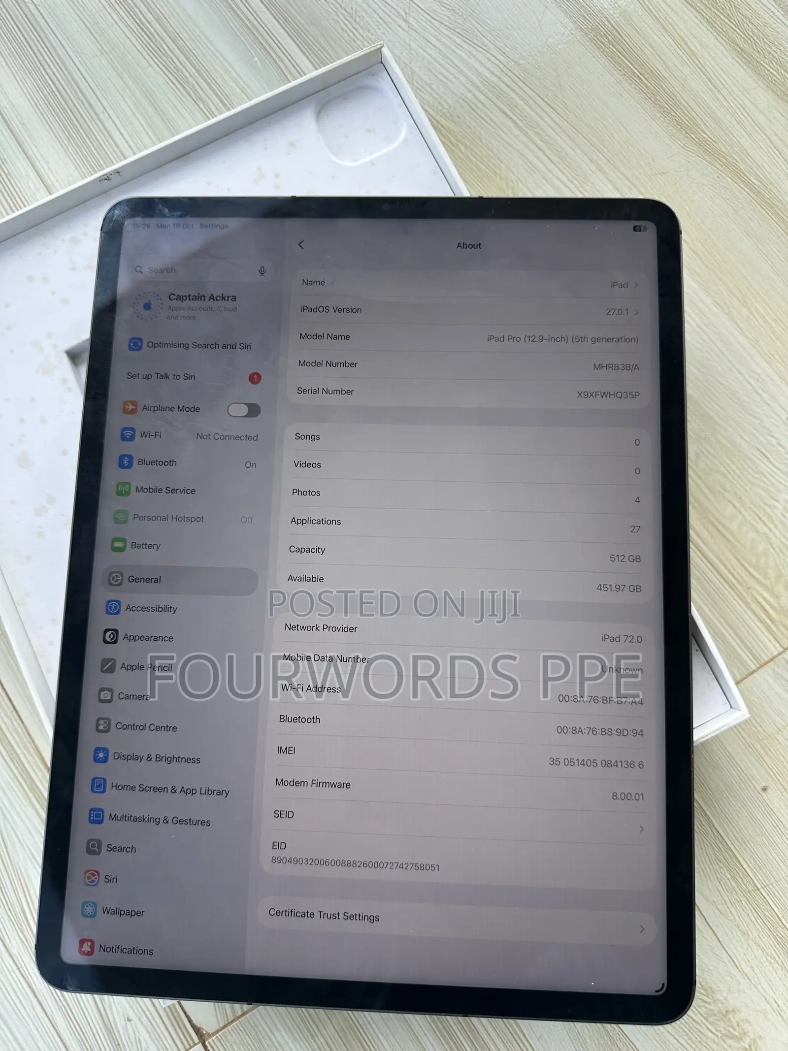 Apple iPad Pro 12.9 (2022) 512 GB Gray