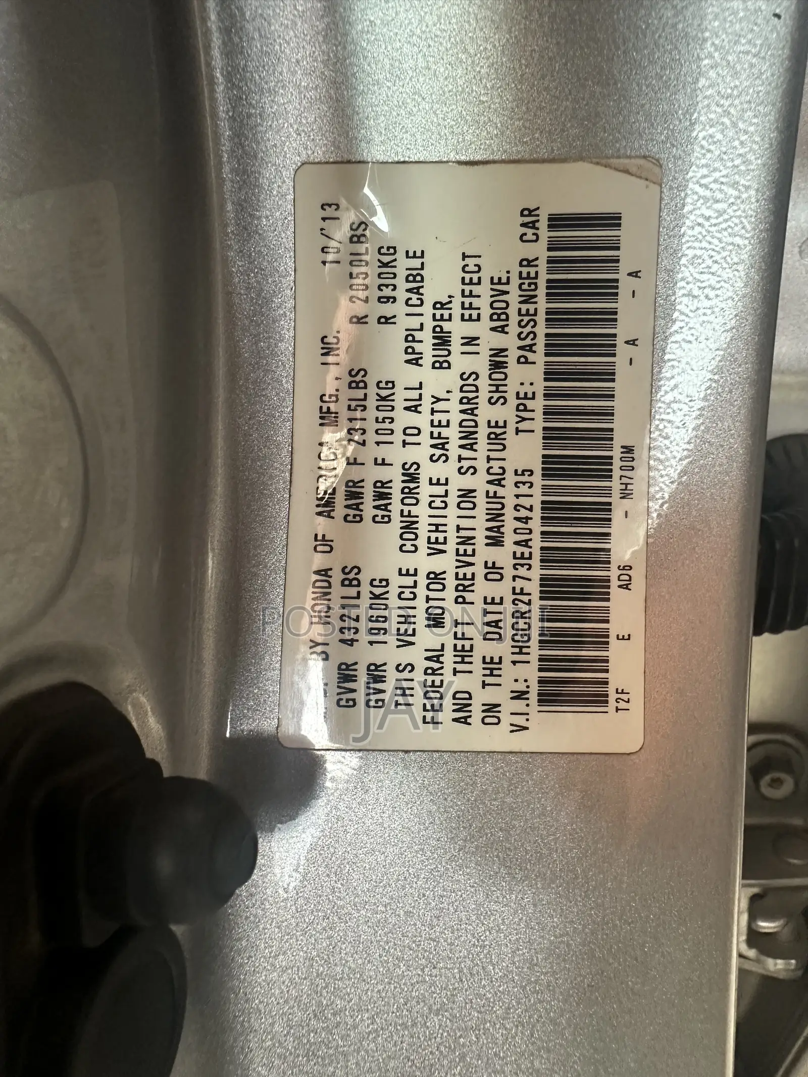 Honda Accord 2014 Silver
