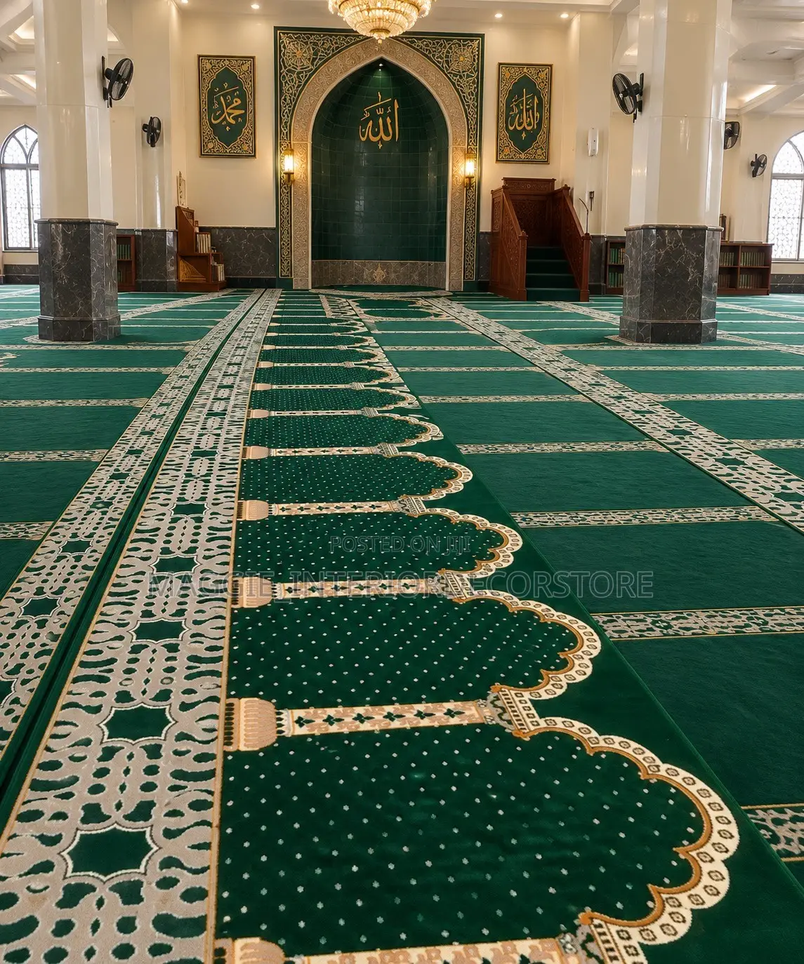 Mosque Prayer Rugs 10meters, 33 Feets
