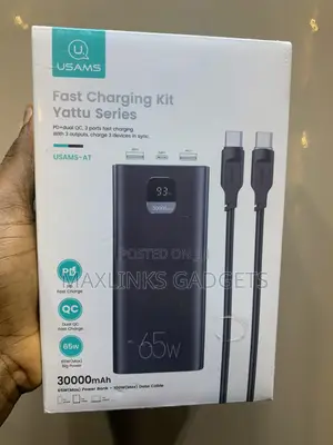 USAMS 65w, 30000mAh Power Bank