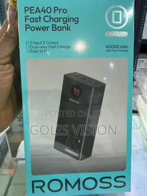 Romoss PEA40 Pro / PEA40S Pro 40000mAh 65W Fast Charging Power Bank.