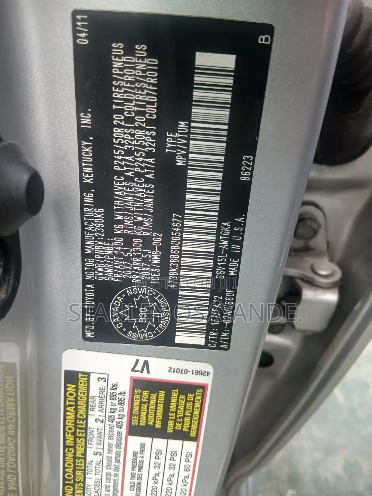 Toyota Venza LE 2011 Silver