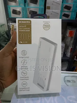 Romoss Sense 6F 20000mAh 22.5W Fast Charging Power Bank.