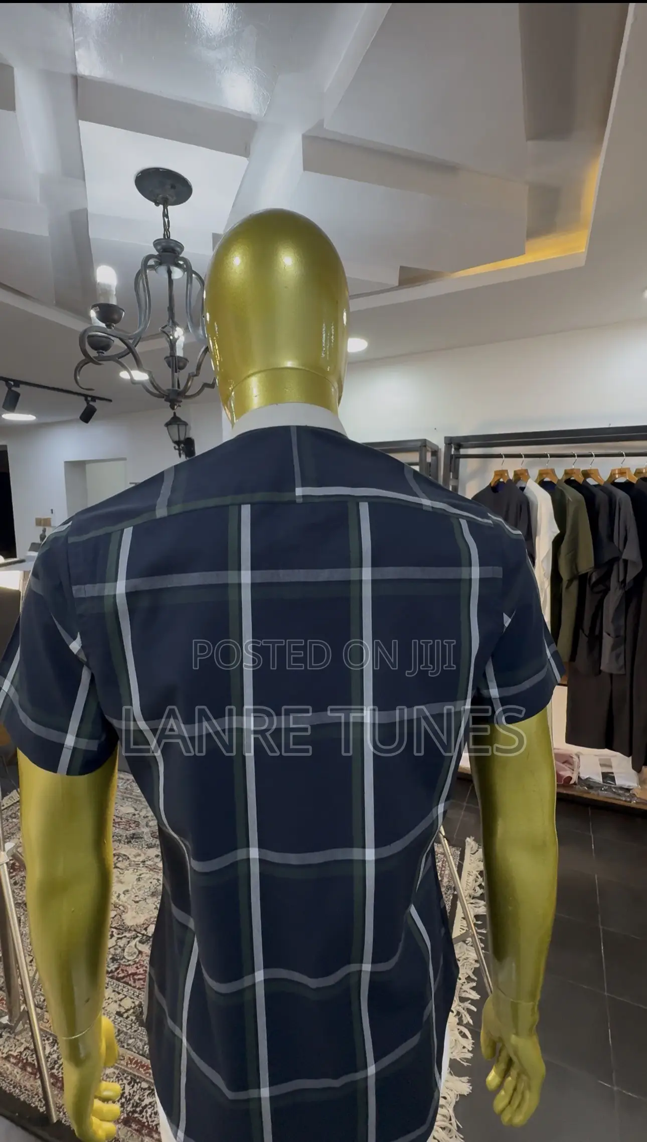 Navyu Blue Plaid Shirt