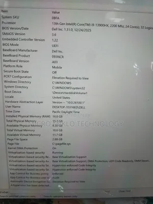 Laptop Dell G16 7630 16GB Intel Core i9 SSD 512GB