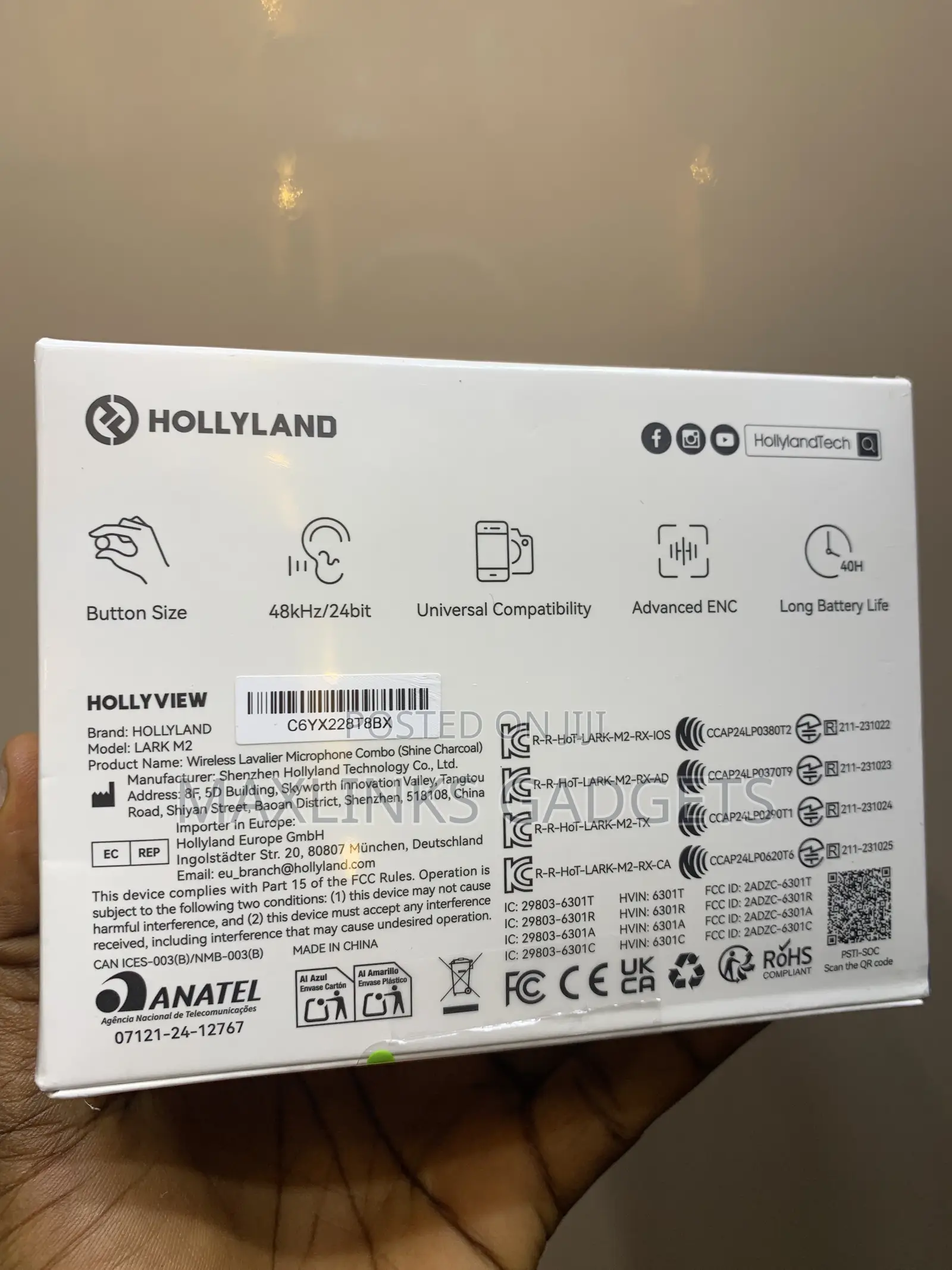 HOLLYLAND LARK M2 (Wireless Microphone )