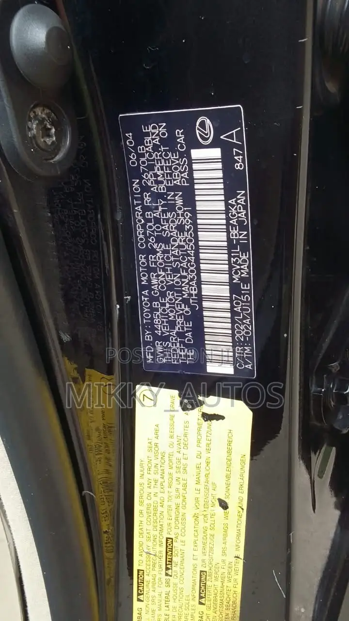 Lexus ES 330 2006 Black