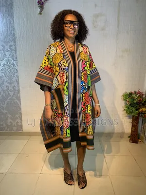 Three-Quarter Ankara Kimono Jacket