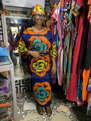 Stoned Ankara Iro and Buba With Scarf