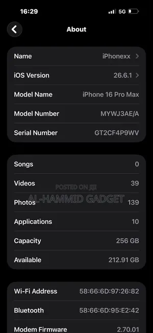 Apple iPhone 16 Pro Max 256 GB Gold
