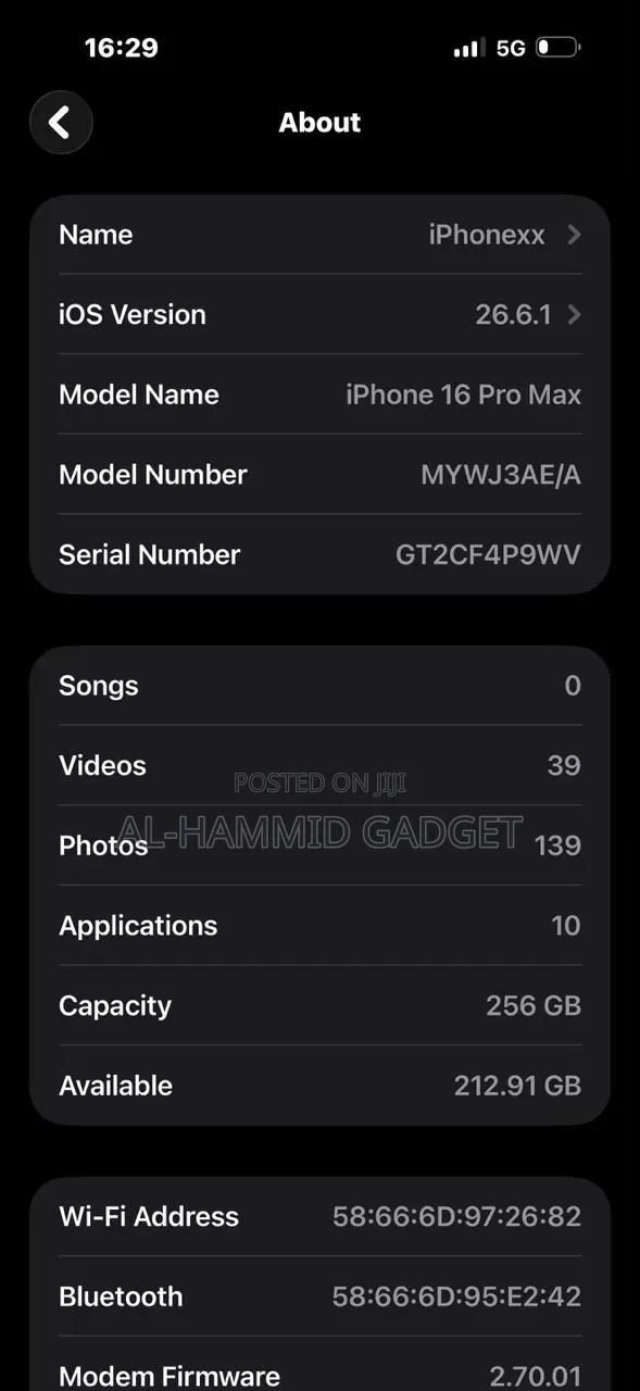 Apple iPhone 16 Pro Max 256 GB Gold