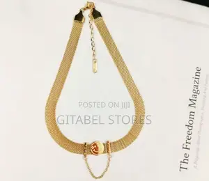 Non Tarnish Gold Plated, Titanium Steel Necklace/Choker