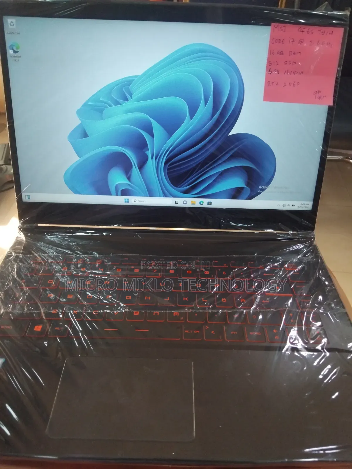 Laptop MSI GF65 Thin 10UE 16GB Intel Core i7 SSD 512GB