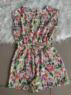 Floral Printed Short Jumpsuit From Zara