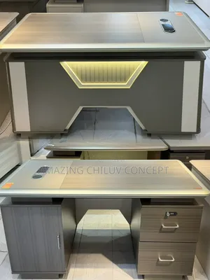 Modern Executive Office Desk With LED Light