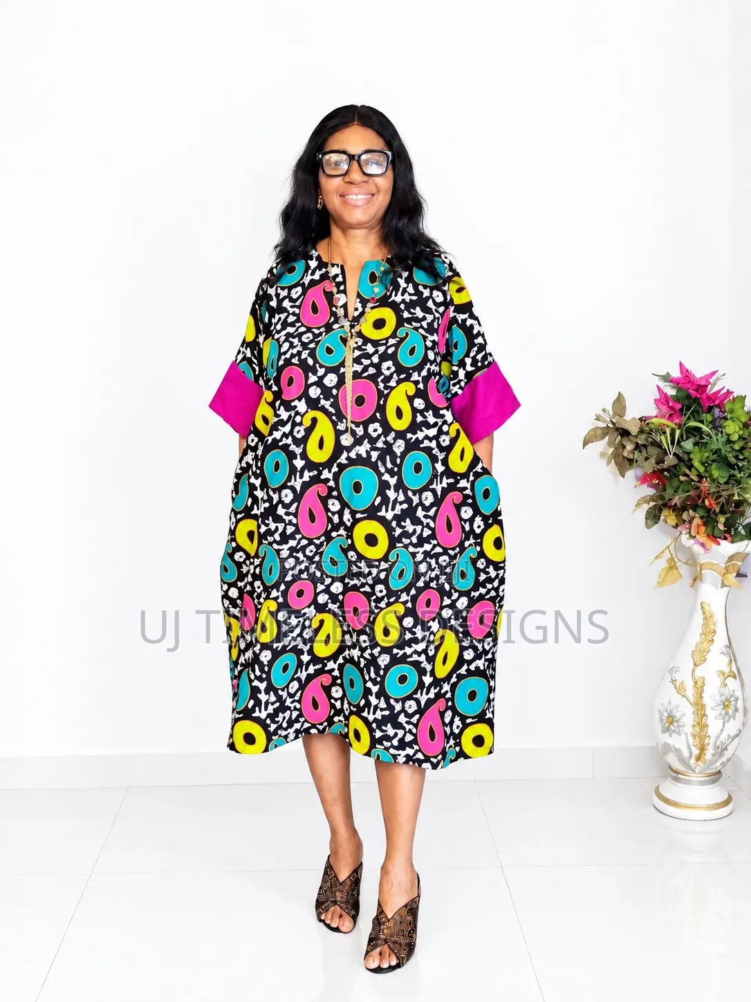 Three-Quarter Ankara Gown