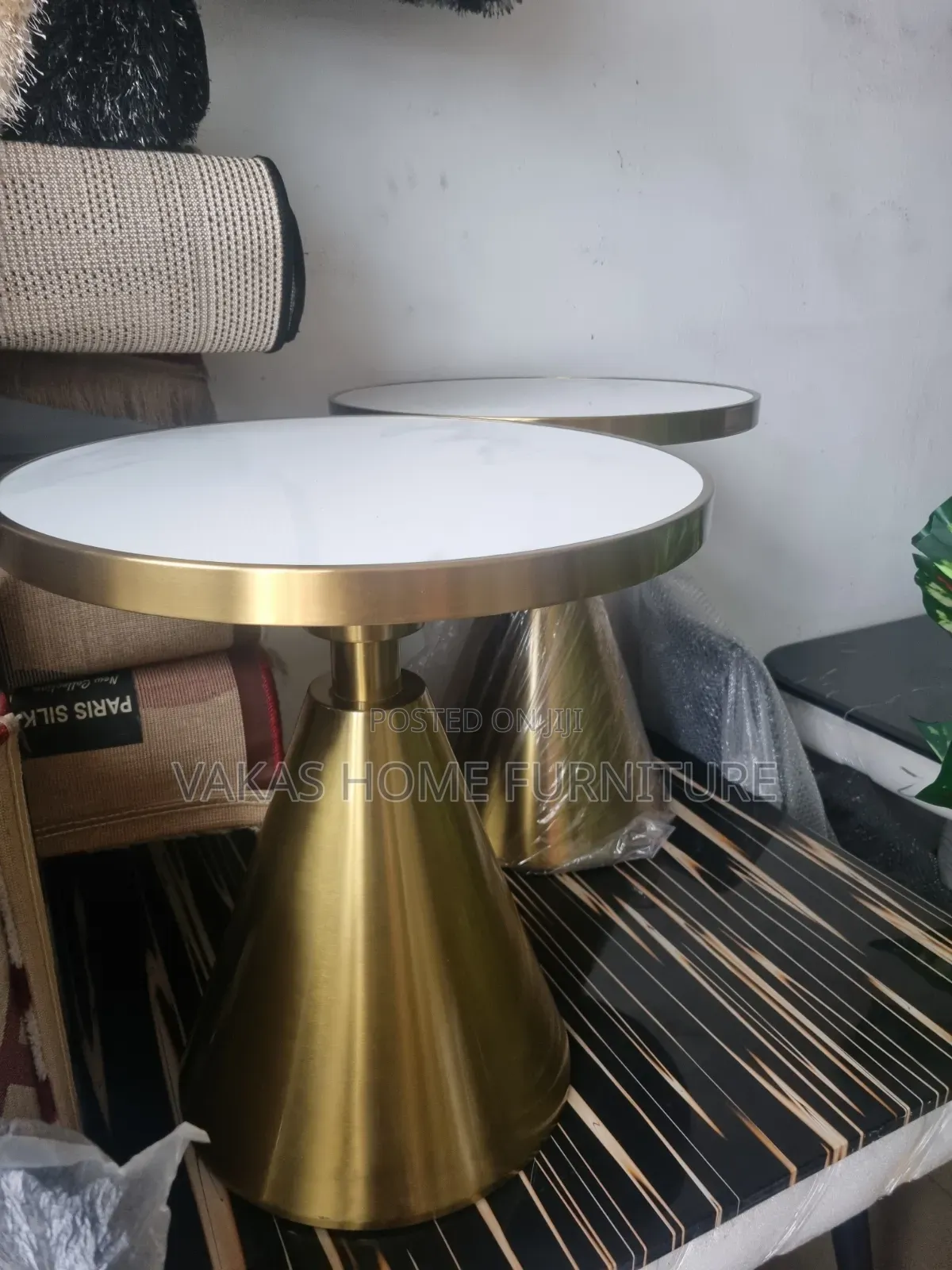 Single Marble Top Side Stools