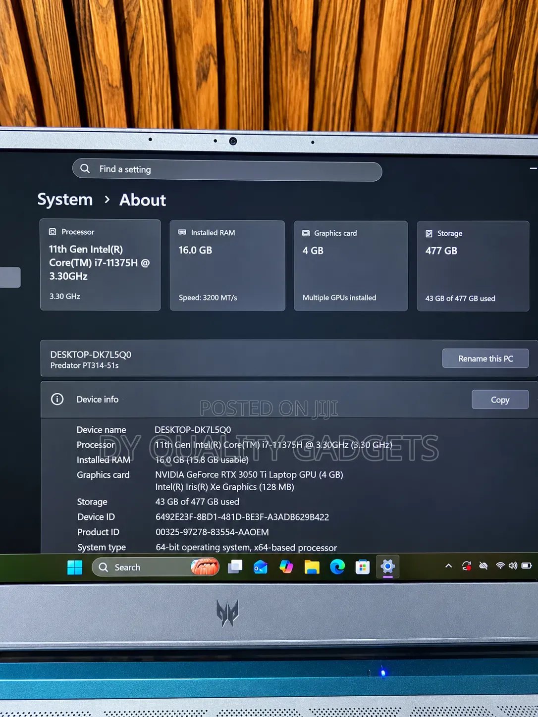 Laptop Acer Predator Triton 300 SE 16GB Intel Core i7 SSD 512GB