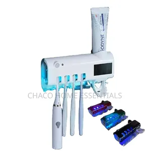 Solar-Powered UV Toothbrush Sterilizer & Auto-Paste Dispenser