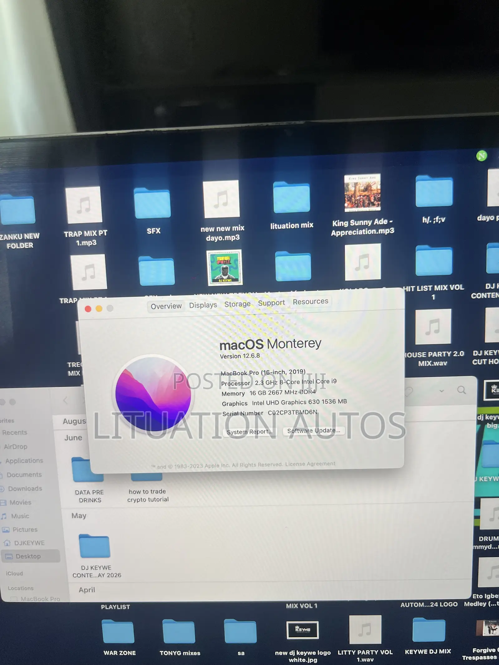 Laptop Apple MacBook Pro 2019 16GB Intel Core i9 SSD 1T