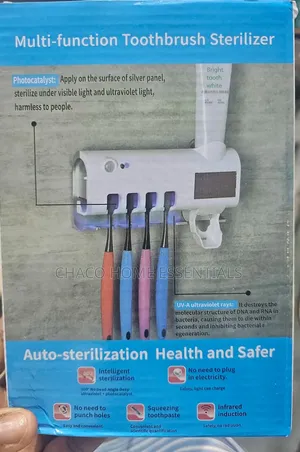 Solar-Powered UV Toothbrush Sterilizer & Auto-Paste Dispenser